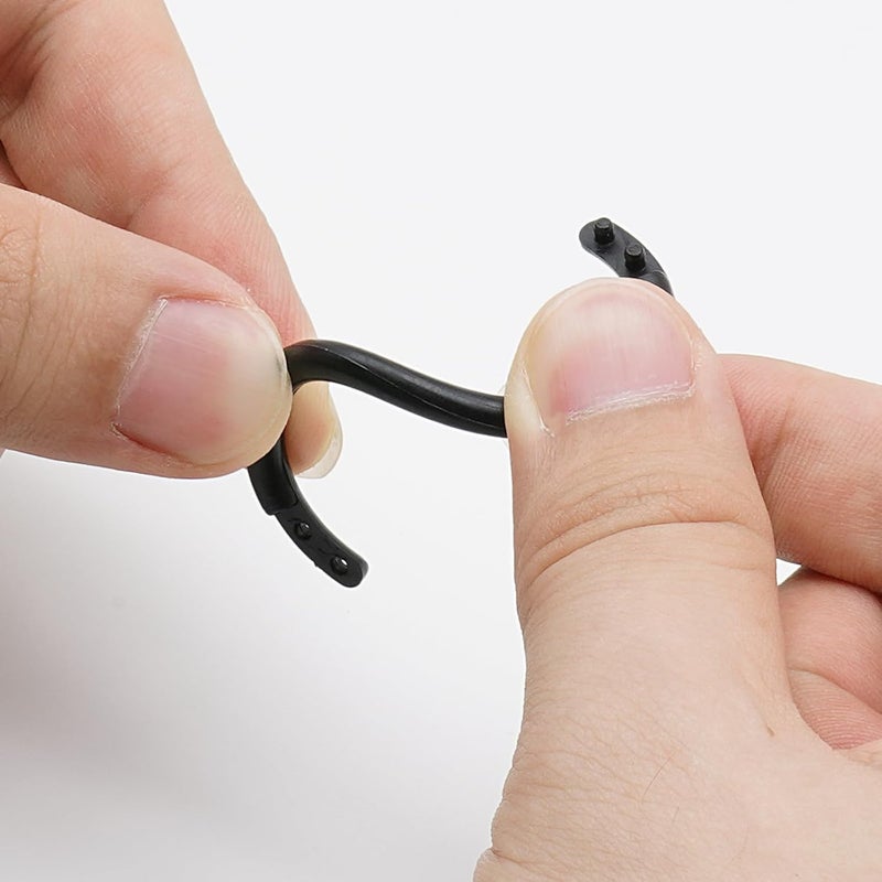 Semrien 120 Pcs 3/4 Inch Plastic Binder Rings, Loose Leaf Binder Book Rings, Black Index Card Rings Binder Clip Rings for Flash Cards, Key Rings, Index Cards, Paper (20mm, Black) - Image 4